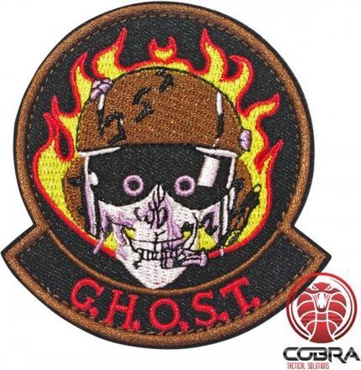 Ghost geborduurde patch | Klittenband | Military Airsoft